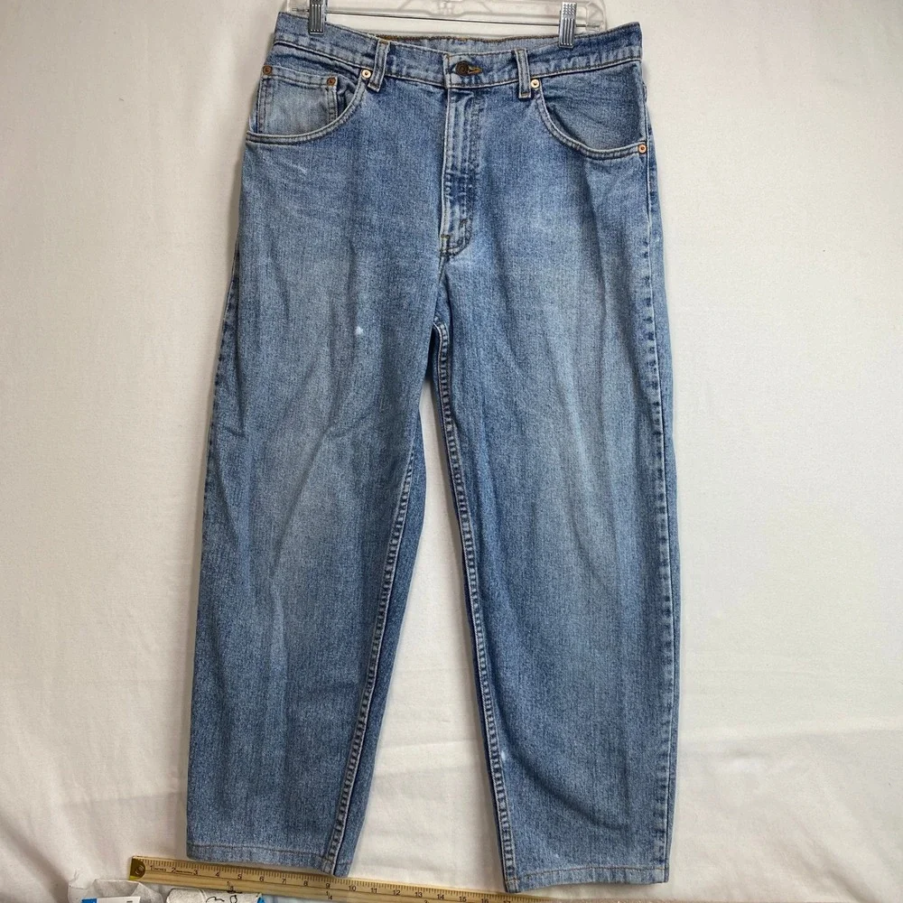 VTG Levis 550 Relaxed Fit Tapered Leg Mens Blue Denim Jeans Medium Wash 32x25